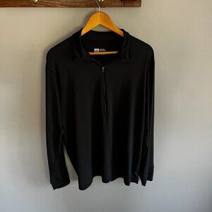 MEC Men's XL Long Sleeve Light Weight 1/2 Zip Black